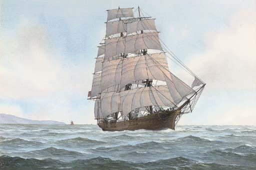 Frank Joseph Henry Gardiner - The Wild Pidgeon catting the anchor after dropping her pilot (illustrated); and The St. Paul cracking along under full canvas