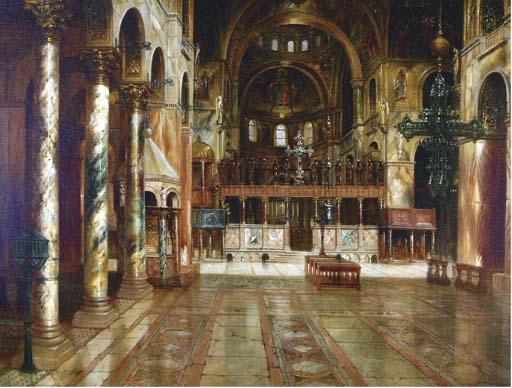 Frank Le Brun Kirkpatrick - Interior, St. Mark\'s, Venice