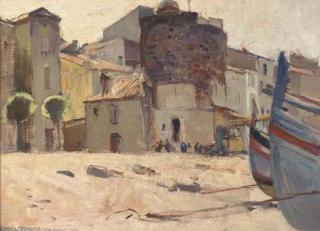 Frank Lewis Emanuel - Near The Water\'S Edge, Collioure, France