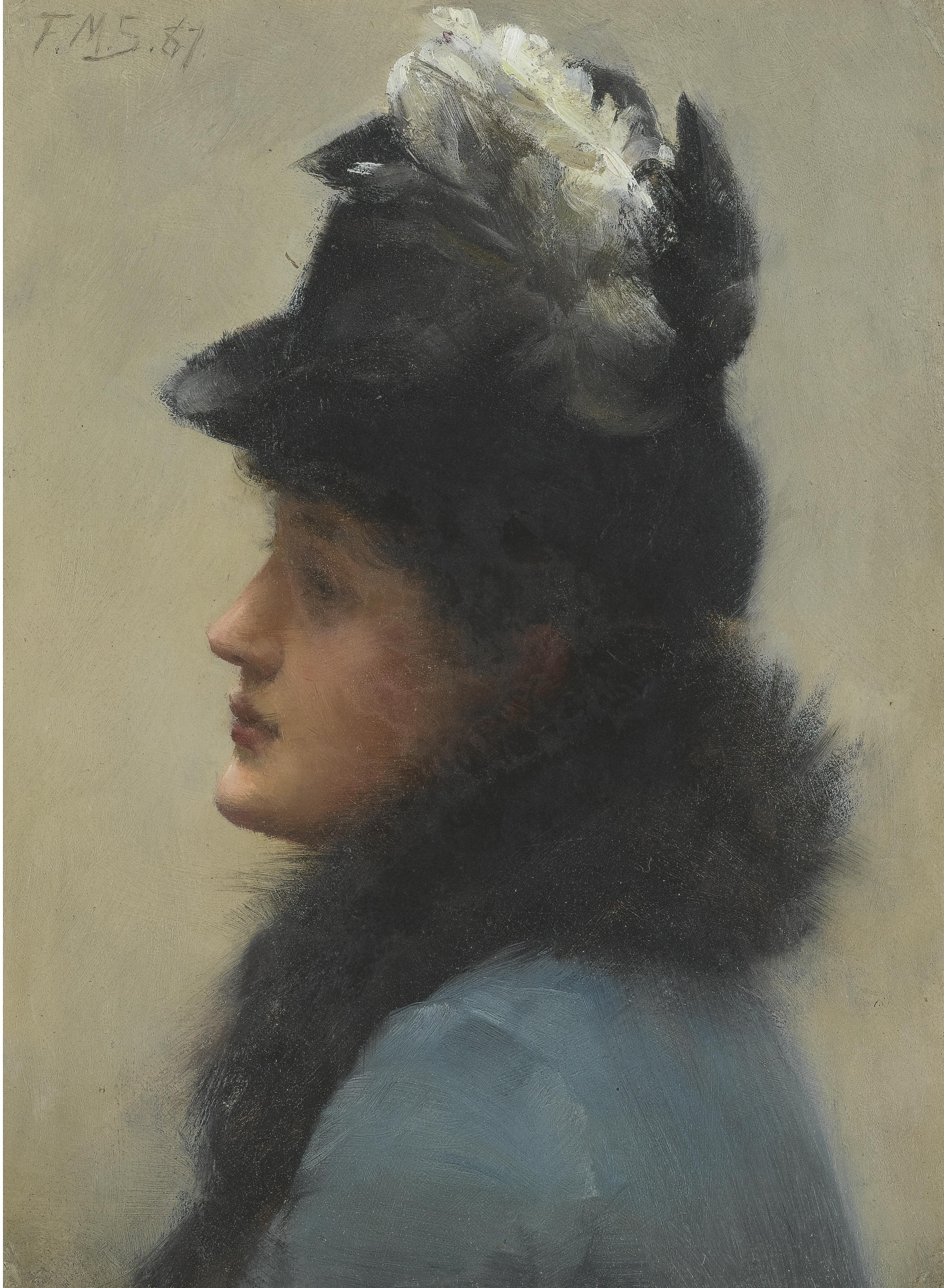 Frank Markham Skipworth - Portrait Of An Elegant Lady