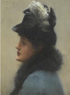 Frank Markham Skipworth - Portrait Of An Elegant Lady