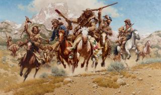 Frank Mccarthy - Out of the High Country 24 x 40 in. framed 34 x 50 in.