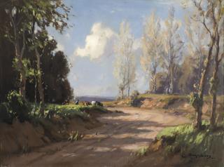 Frank Mckelvey, R.H.A., R.U.A. - A By-Road, Co. Antrim