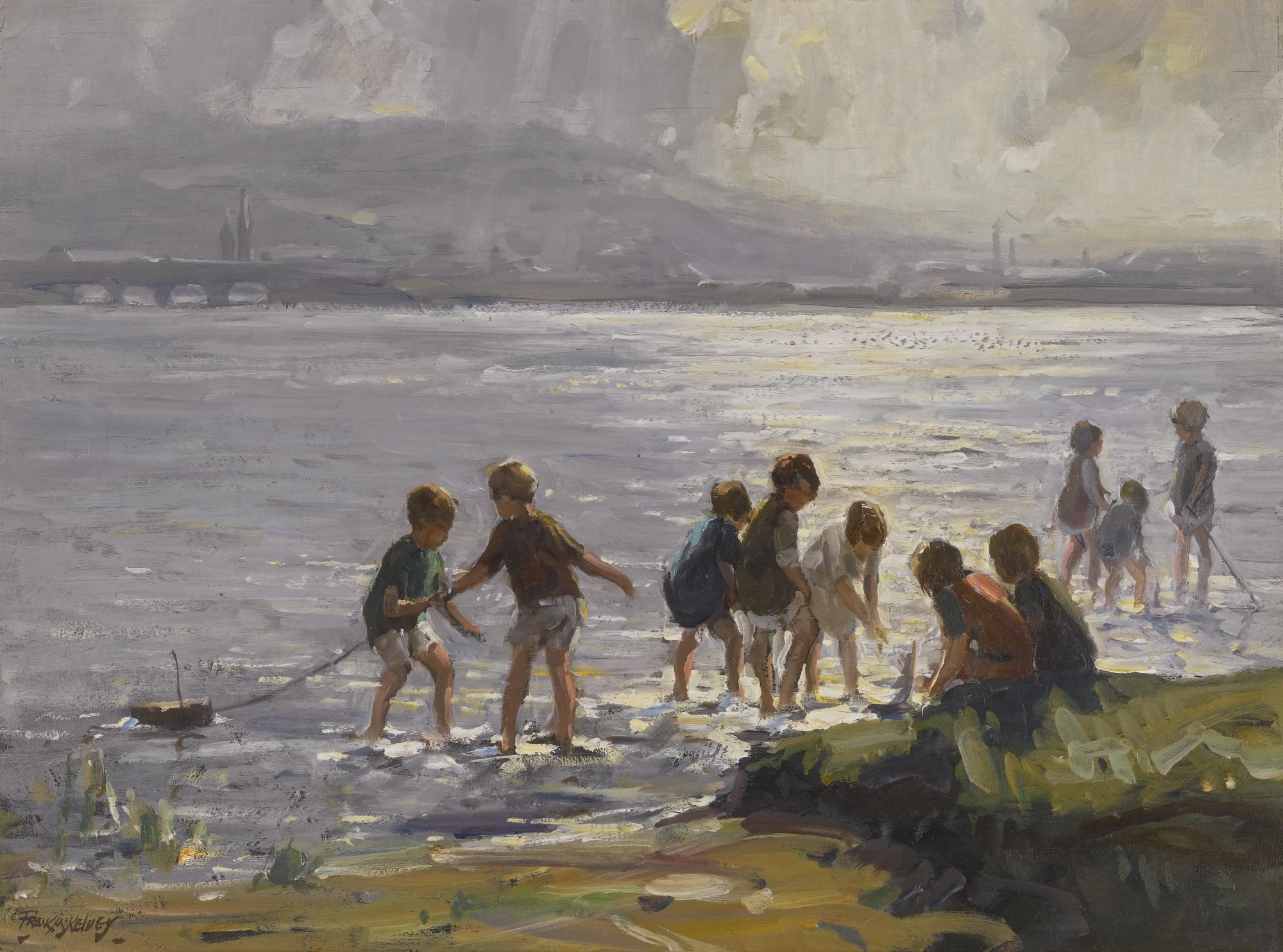 Frank Mckelvey, R.H.A., R.U.A. - Children On The Shore