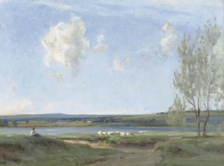 Frank Mckelvey, R.H.A., R.U.A. - On The River Bann