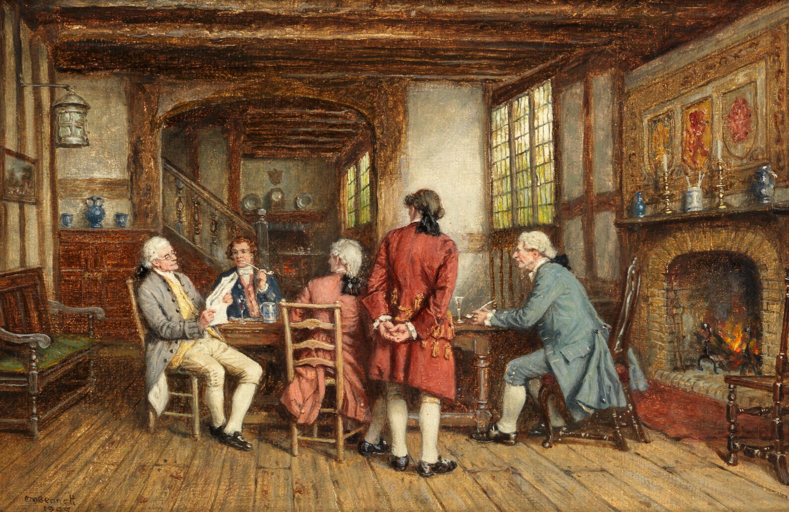 Frank Moss Bennett - Reading the news