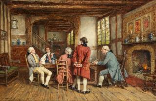 Frank Moss Bennett - Reading the news