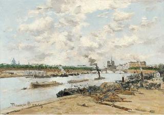 Frank-Myer Boggs - La Seine, Quai Henri IV, Paris