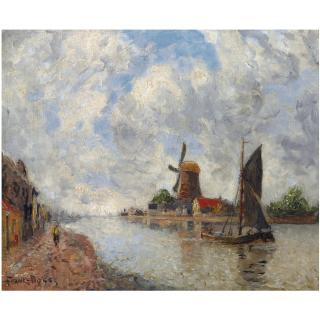 Frank Myers Boggs - American \'Canal Pres Delft\' (A Canal Near Delft)