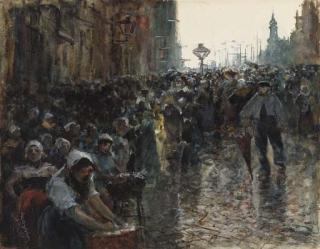 Frank Myers Boggs - Crowded Street Scene, Paris
