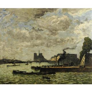 Frank Myers Boggs - Le Quai Henri Iv Et Notre Dame