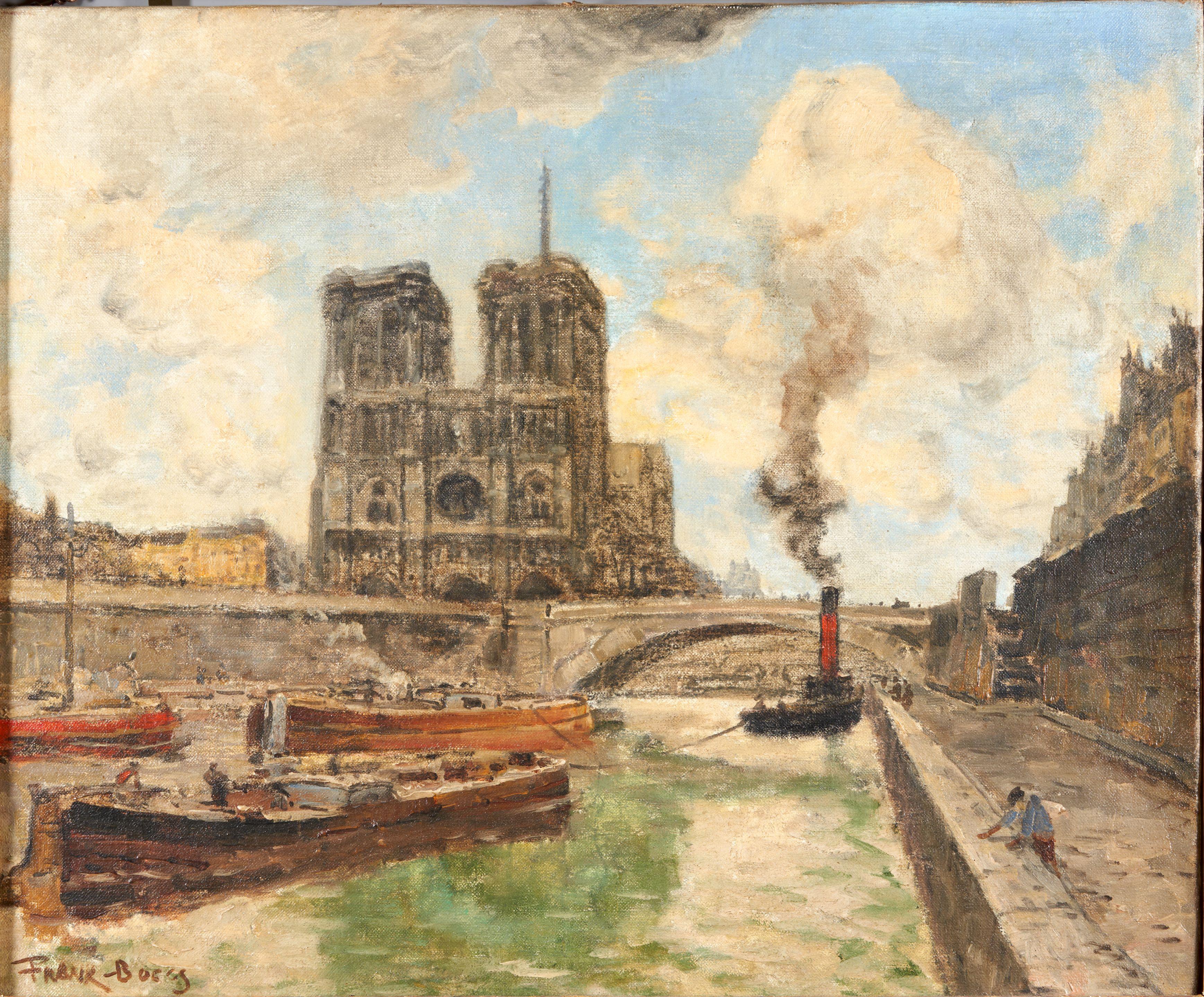 Frank Myers Boggs - Paris la Seine, les quais Notre Dame