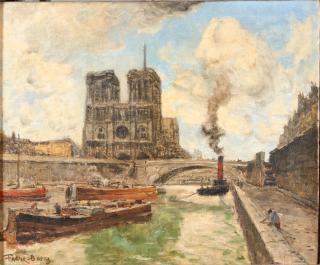 Frank Myers Boggs - Paris la Seine, les quais Notre Dame
