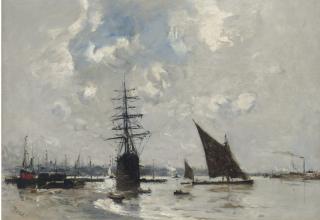 Frank Myers Boggs - Ships on the Thames