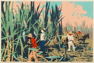Frank Newbould - Reaping Sugar Cane In The West Indies, Empire Marketing Board