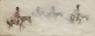 Frank P. Sauerwein - Colorado Indians in a Snowstorm