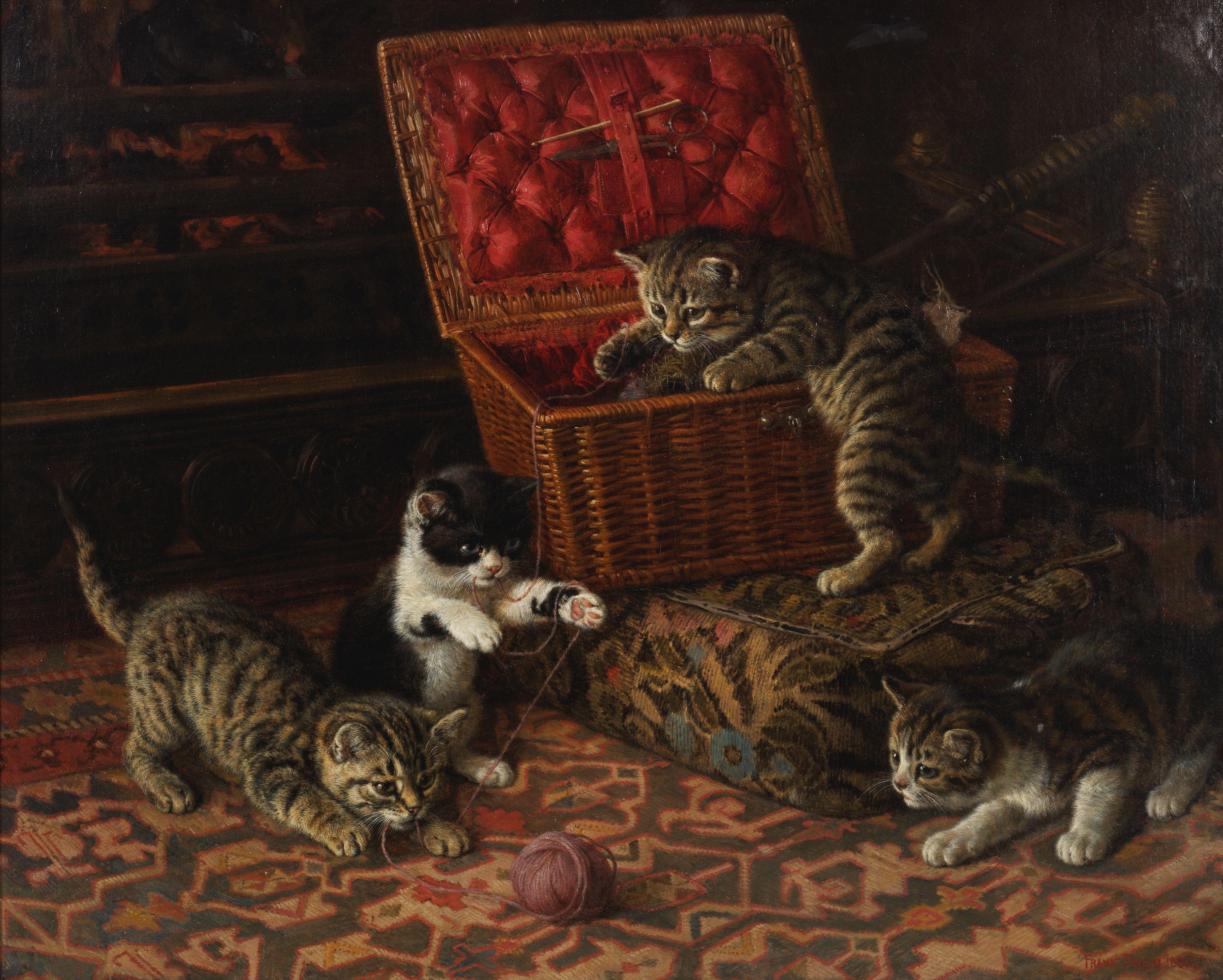 Frank Paton - Kittens at play