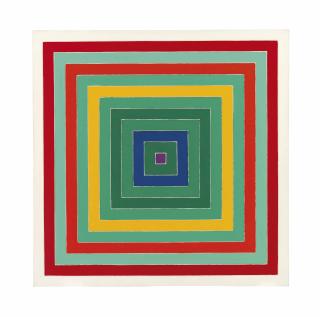 Frank Stella - D. Scramble: Ascending Green Values/Ascending Spectrum