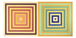 Frank Stella - Double Scramble: Value Scales: Yellow And Spectrum