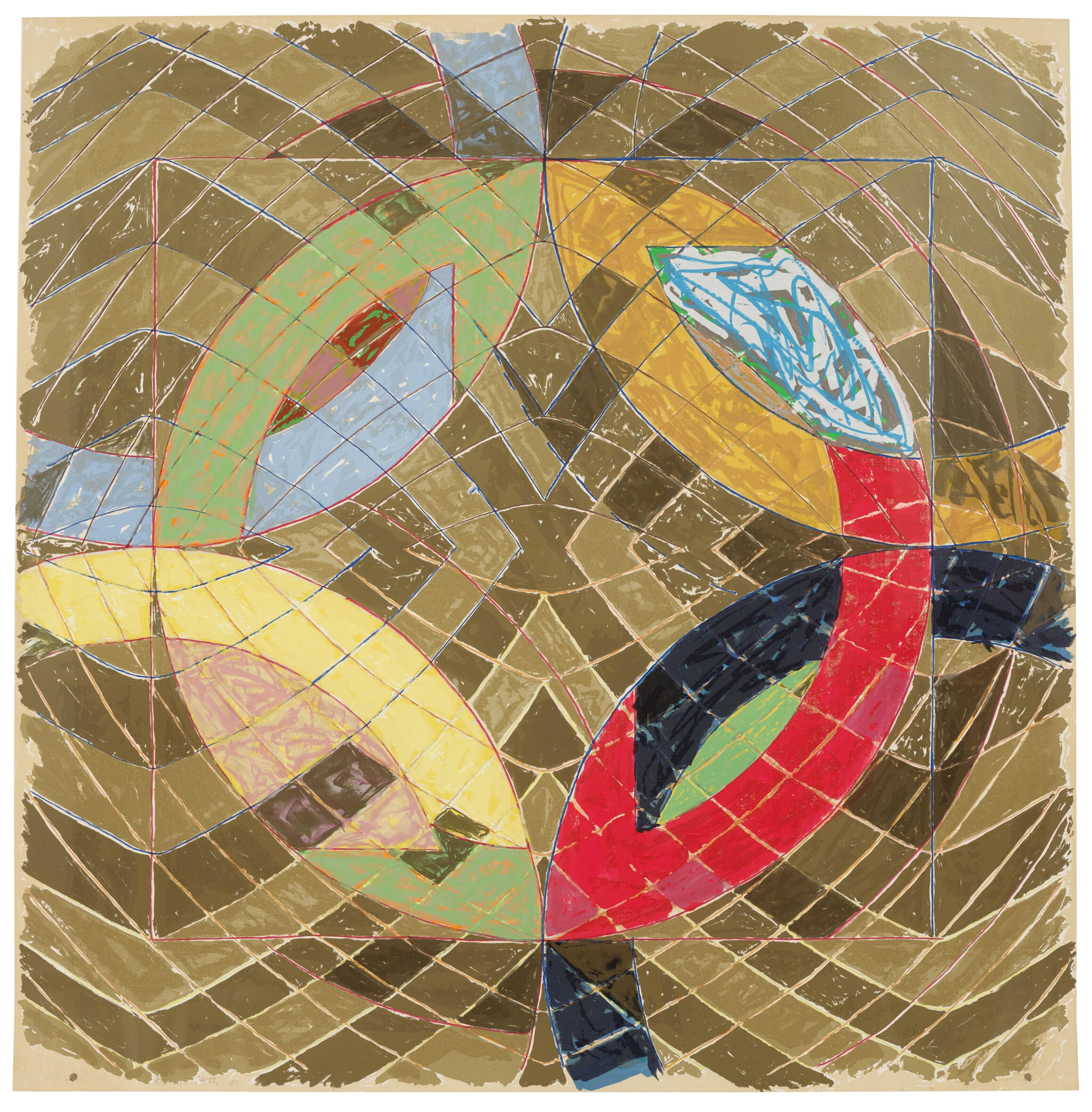 Frank Stella - Polar Co-ordinates VI, from Polar Co-ordinates for Ronnie Peterson