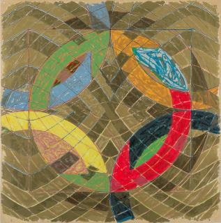Frank Stella - Polar Co-ordinates VI, from the Polar Co-ordinates for Ronnie Peterson