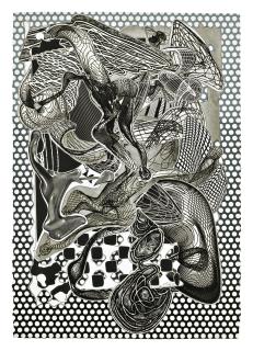Frank Stella - Riallaro (Black And White) (Axsom 232A)