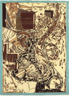 Frank Stella - Swan Engraving Framed II (T. 609)