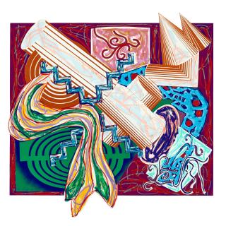 Frank Stella - Then Came a Stick and Beat the Dog, from Illustrations after El Lissitzky\'s Had Gadya