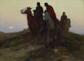 Frank Tenney Johnson - Indians On Horseback 