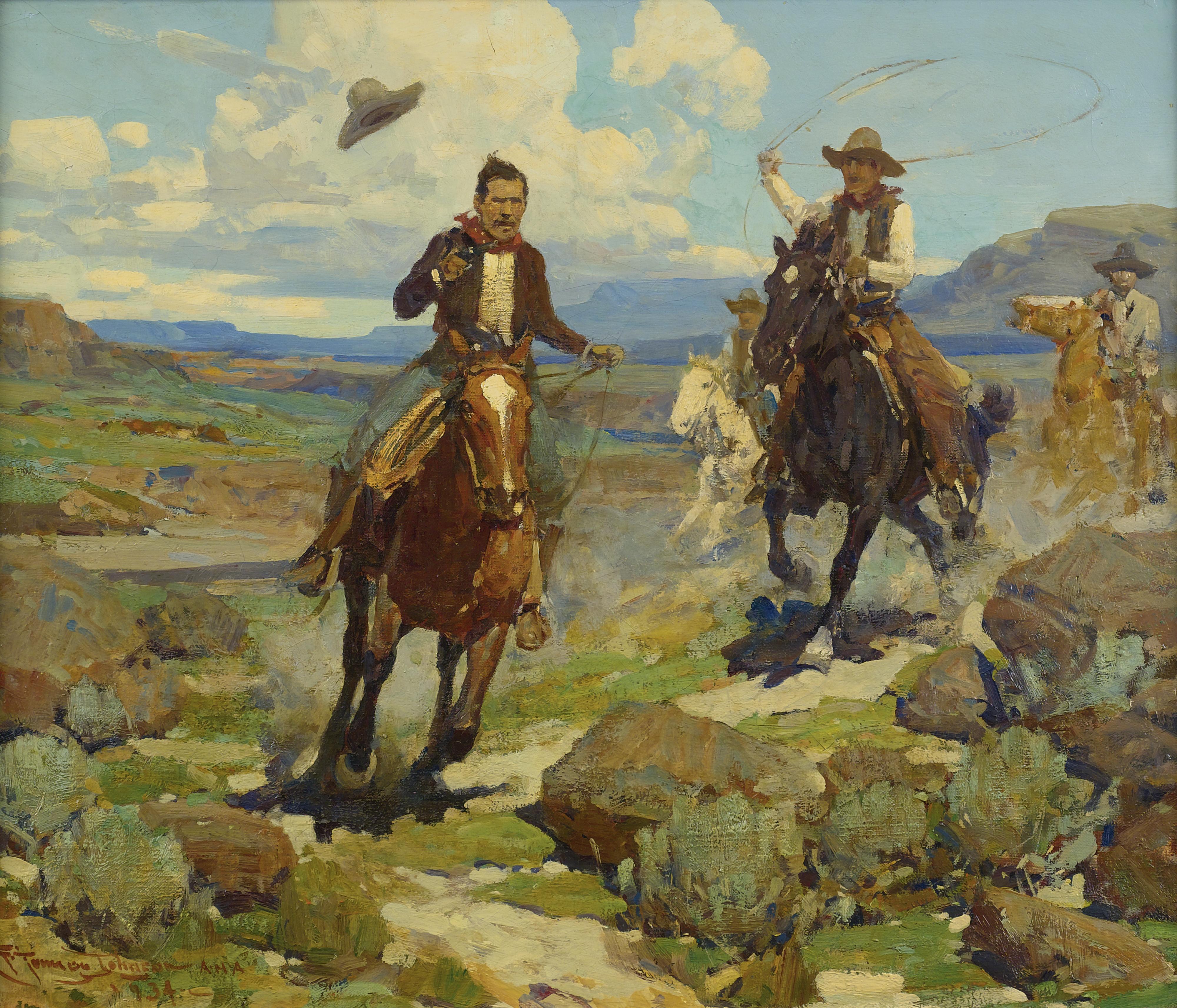 Frank Tenney Johnson - Pursuit Of A Cattle Thief