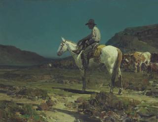 Frank Tenney Johnson - Singing to the Steers