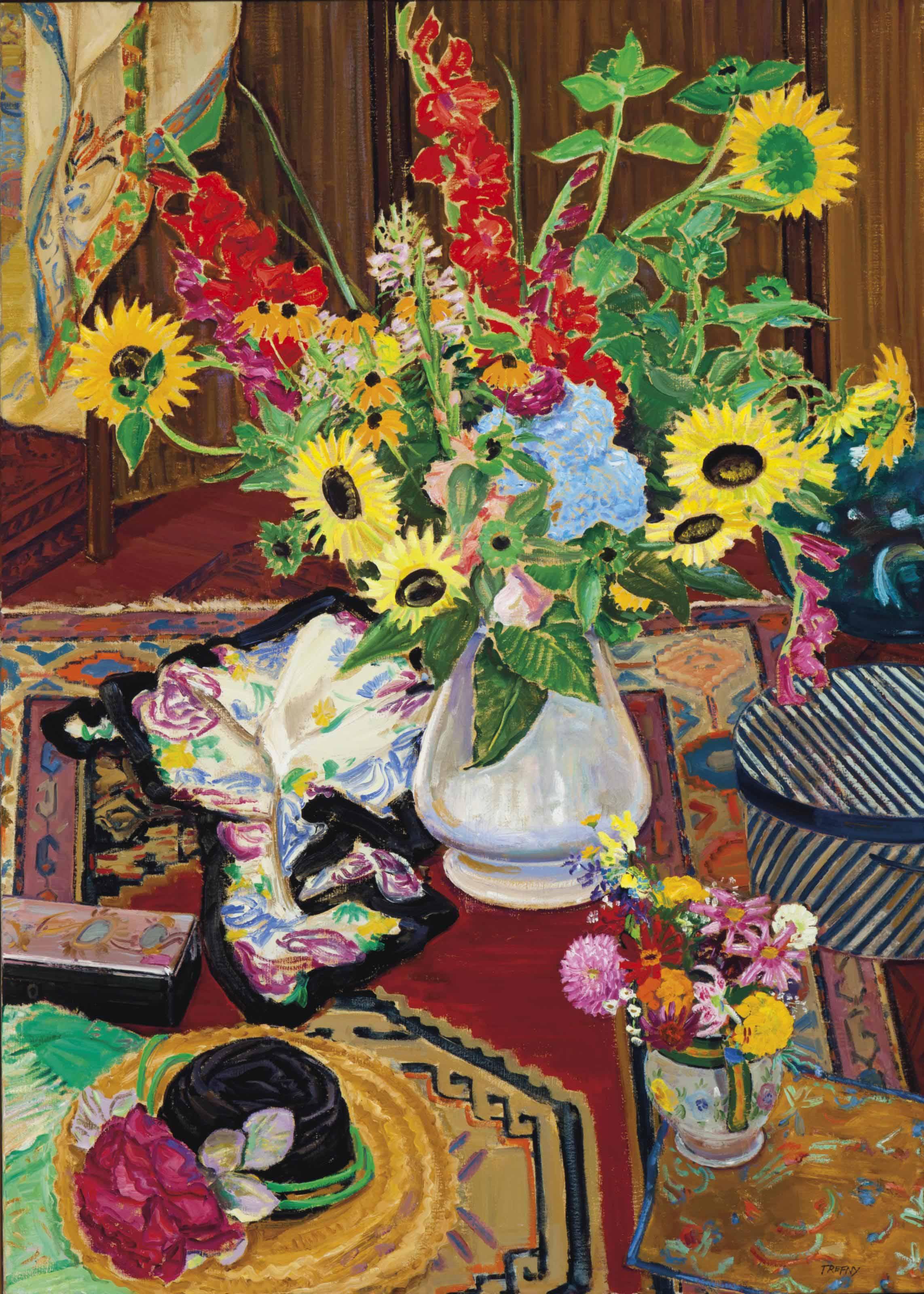 Frank Trefny - Still Life With Sunflowers