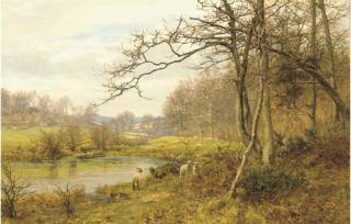 Frank Walton, R.I., P.R.O.I., R.B.A. - An autumnal landscape