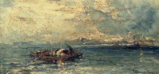 Frank Wasley - A fishing boat, Venice