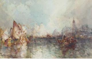 Frank Wasley - At The Entrance To The Grand Canal, Venice