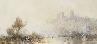 Frank Wasley - Durham Cathedral from the banks of the Wear