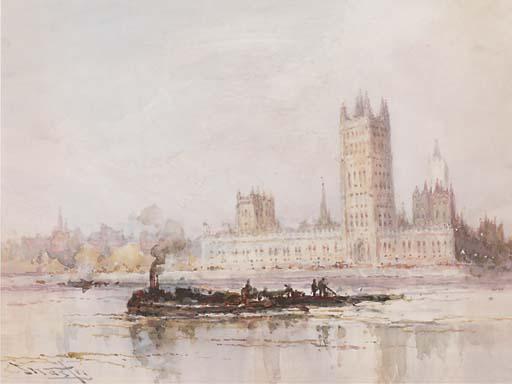 Frank Wasley - The River Thames at Westminster