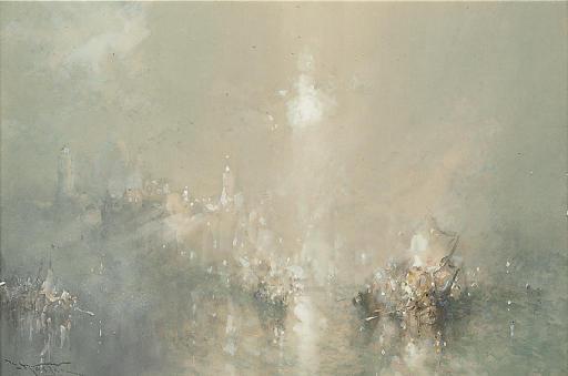 Frank Wasley - Venice:  A symphony in green and gold