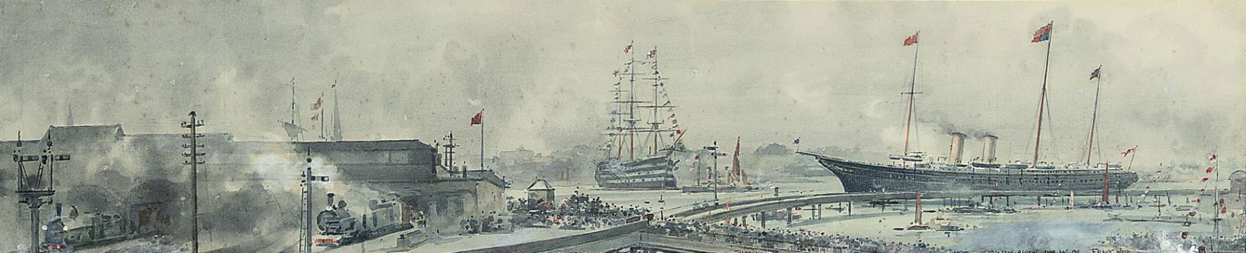 Frank Watson Wood - The Coronation Fleet Review of King George V, 24th June 1911, Portsmouth Harbour