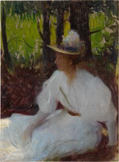 Frank Weston Benson - Ellen in the Woods