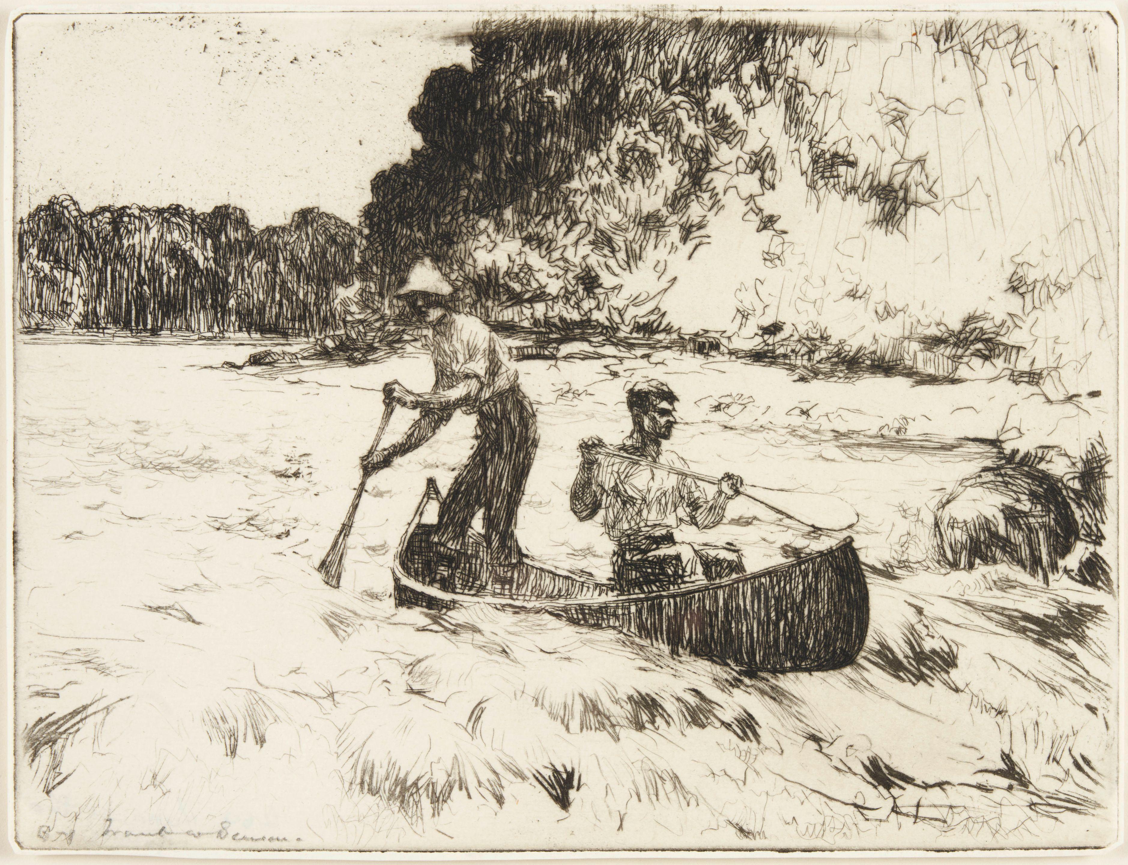 Frank Weston Benson - Running the Rapids