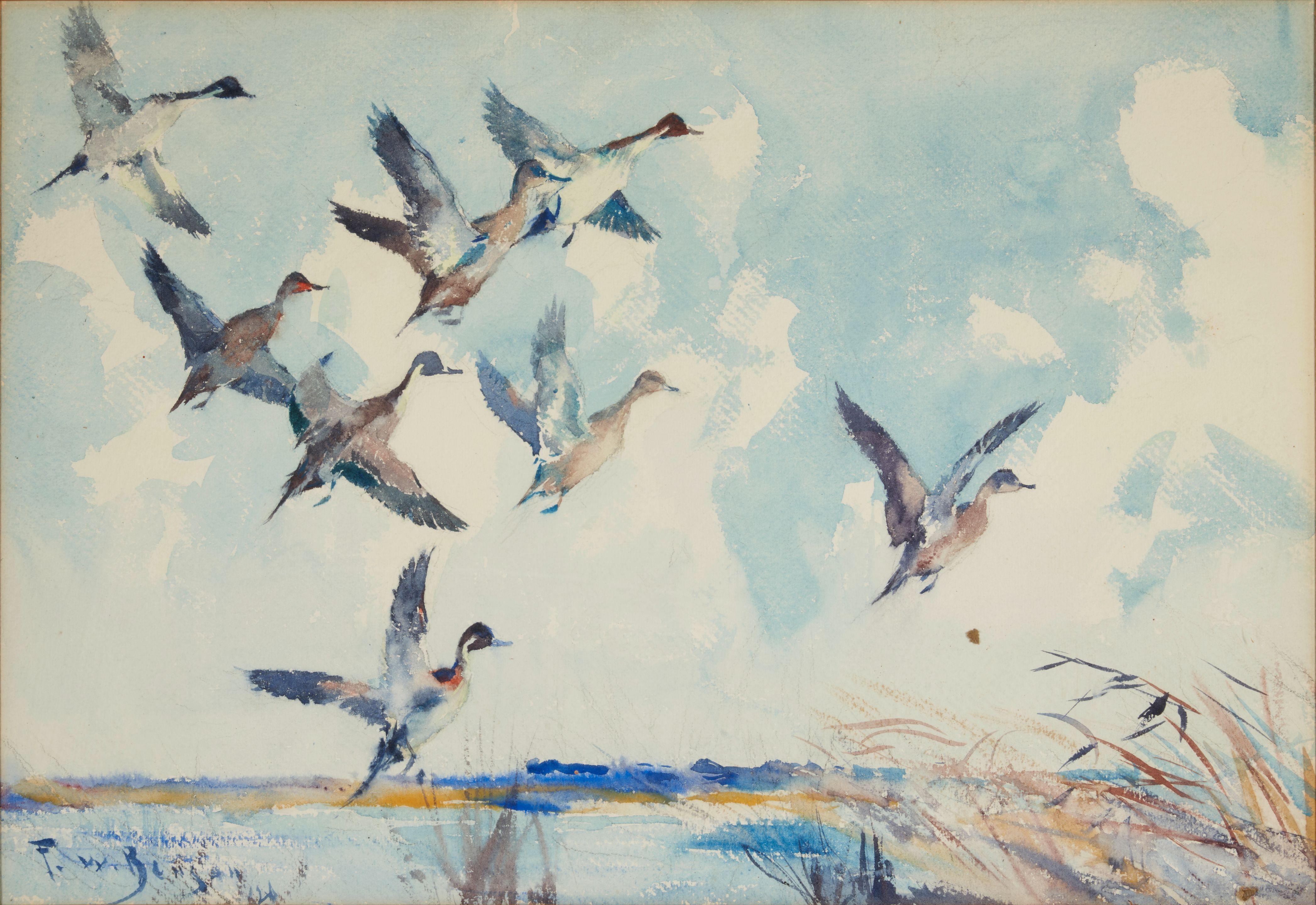Frank Weston Benson - Towering Pintails