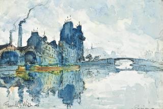 Frank Will - A Barge On The Seine, Paris