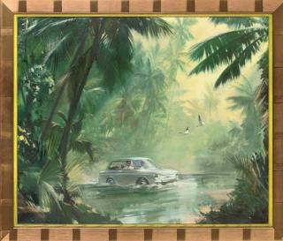 Frank Wootton - Hillman Imp (Calendar Illustration)