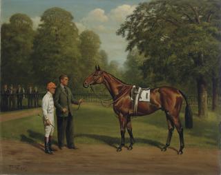 Franklin Brooke Voss - Burma Road in the saddling paddock with his trainer and jockey