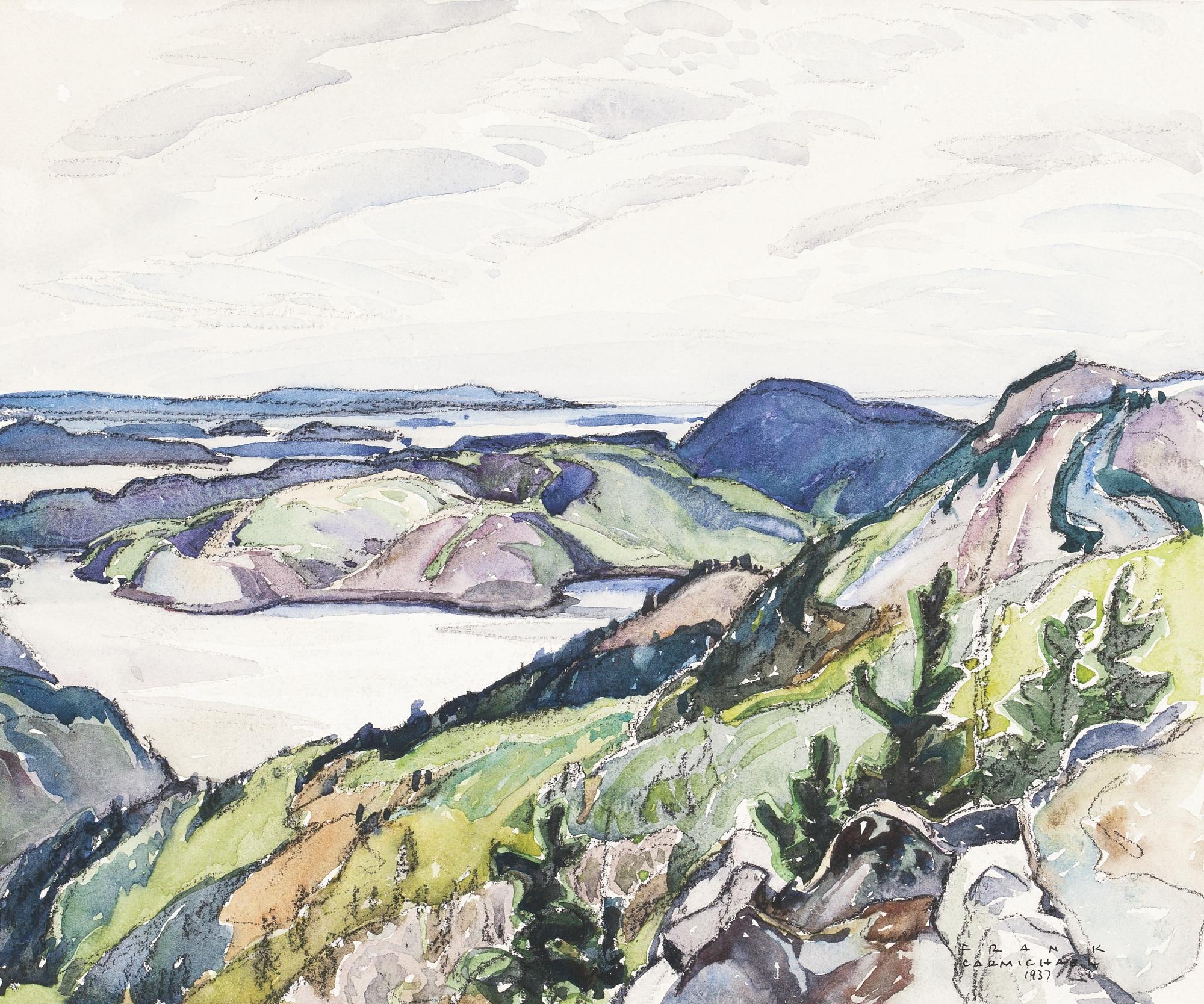 Franklin Carmichael - Untitled - La Cloche Region Overlooking Bay Of Islands