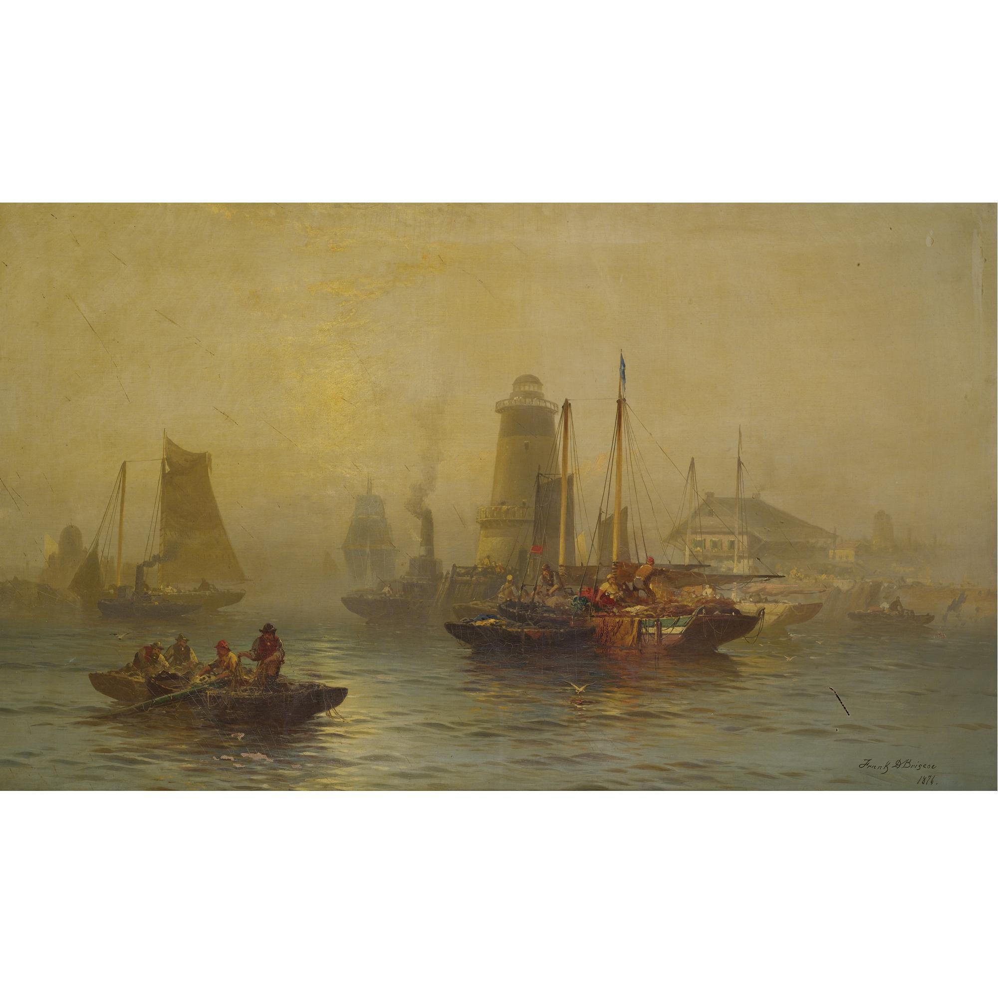 Franklin D. Briscoe - Fishing Boats In A Calm, Coast Of Maine 