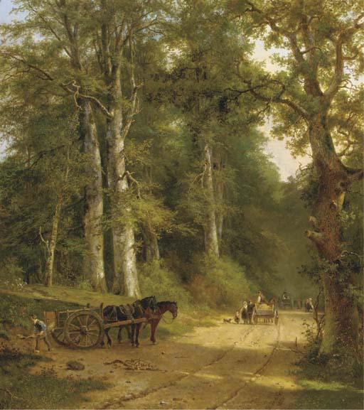 Frans Arnold Breuhaus de Groot - Friendly encounters on a sandy track