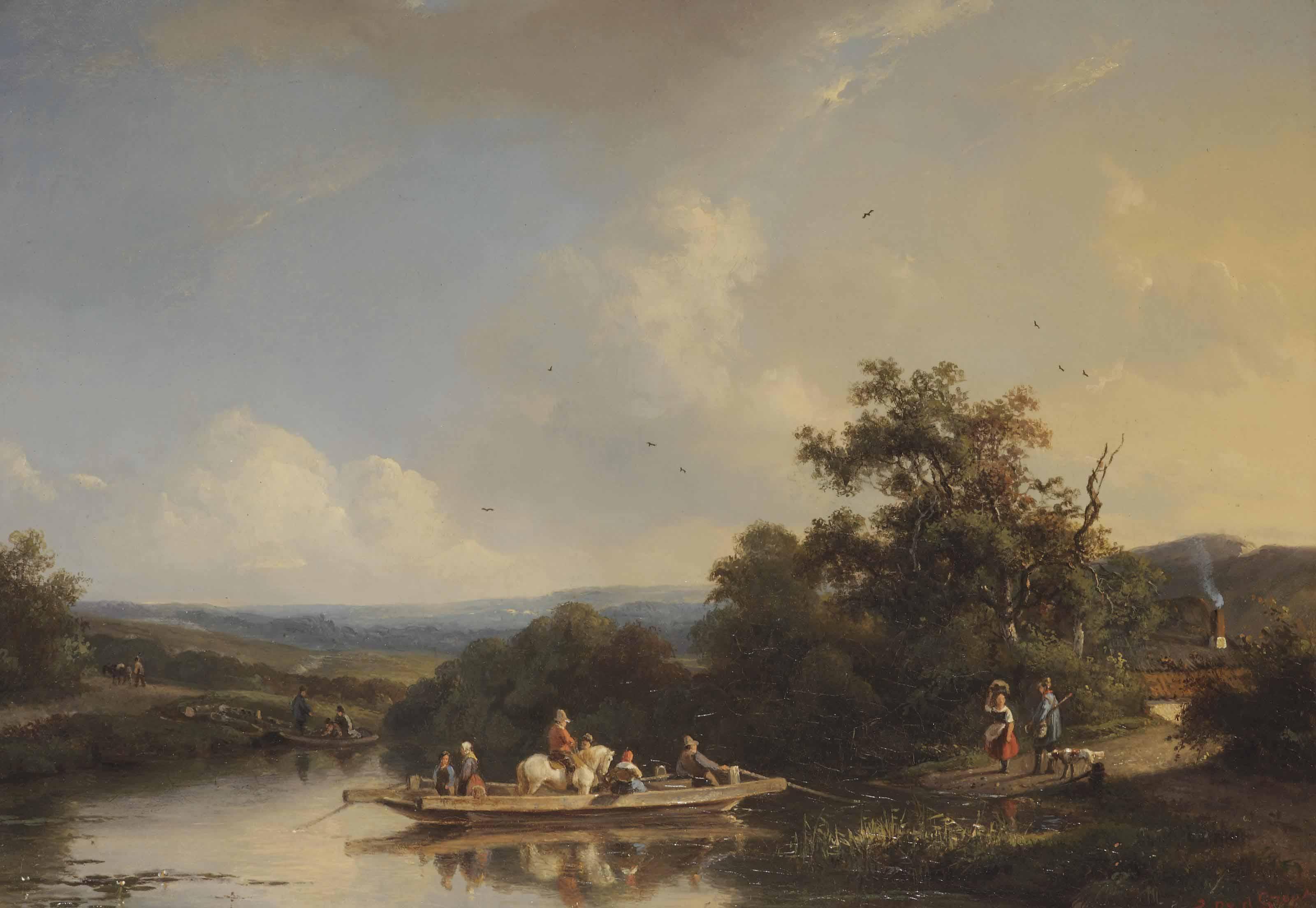 Frans Arnold Breuhaus De Groot - The Ferry Crossing