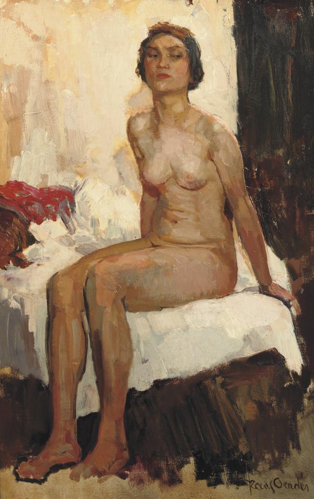 Frans David Oerder - Seated nude